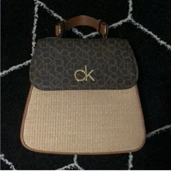 Calvin Klein Straw Backpack Calvin Klein Backpack - Etsy main image 3